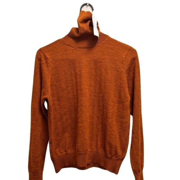 MNG Women's Turtle Neck, polo neck knitted sweater in brown XS - Picture 8 of 9